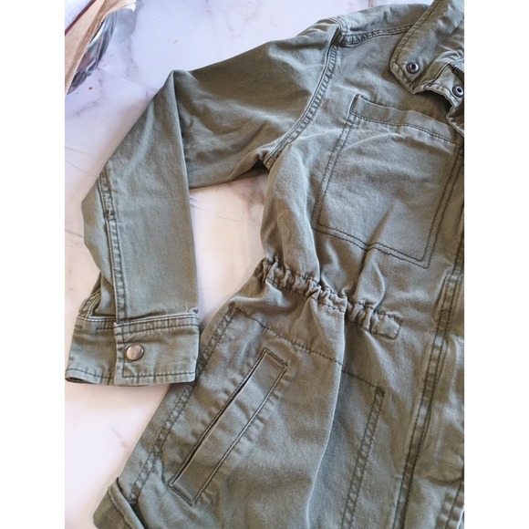 Old Navy Women's Green Cargo Jacket Military Style Size XS Lightweight Utility - Picture 4 of 16